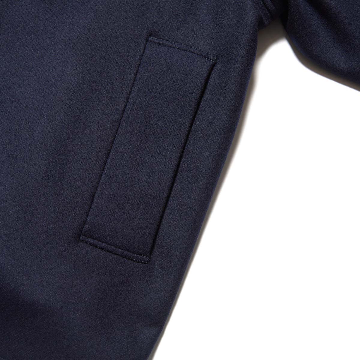 SOPHNET.  / WOOL MELTON SHORT OVERCOAT (Navy) ポケット